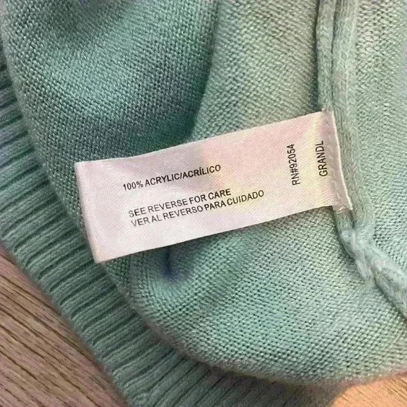 Carolyn Taylor Light Blue Scoop Neck Sweater Size L - Picture 6 of 9